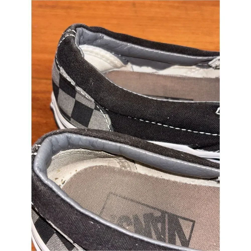 Vans Kids Slip-On Checkerboard Sneakers - Black & Gray